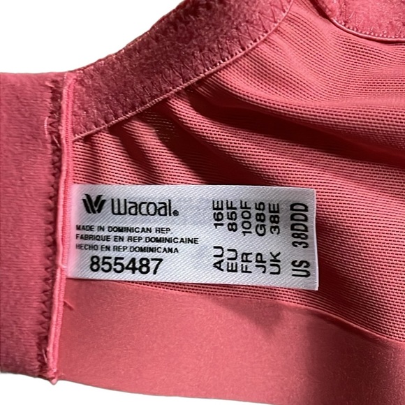 Wacoal Shape Revelation® Uneven Underwire Bra in BAROQUE ROSE, 38DDD, NWT - Picture 9 of 9